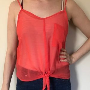 Urban Outfitters Kimchi Red Sheer Shirt